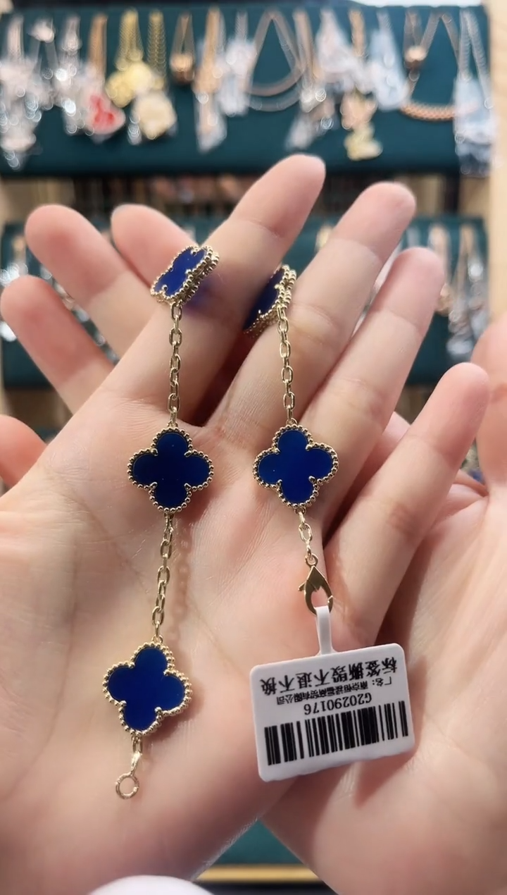 玛瑙/玉髓手链18K金镶嵌18K金镶嵌 K黄 五花