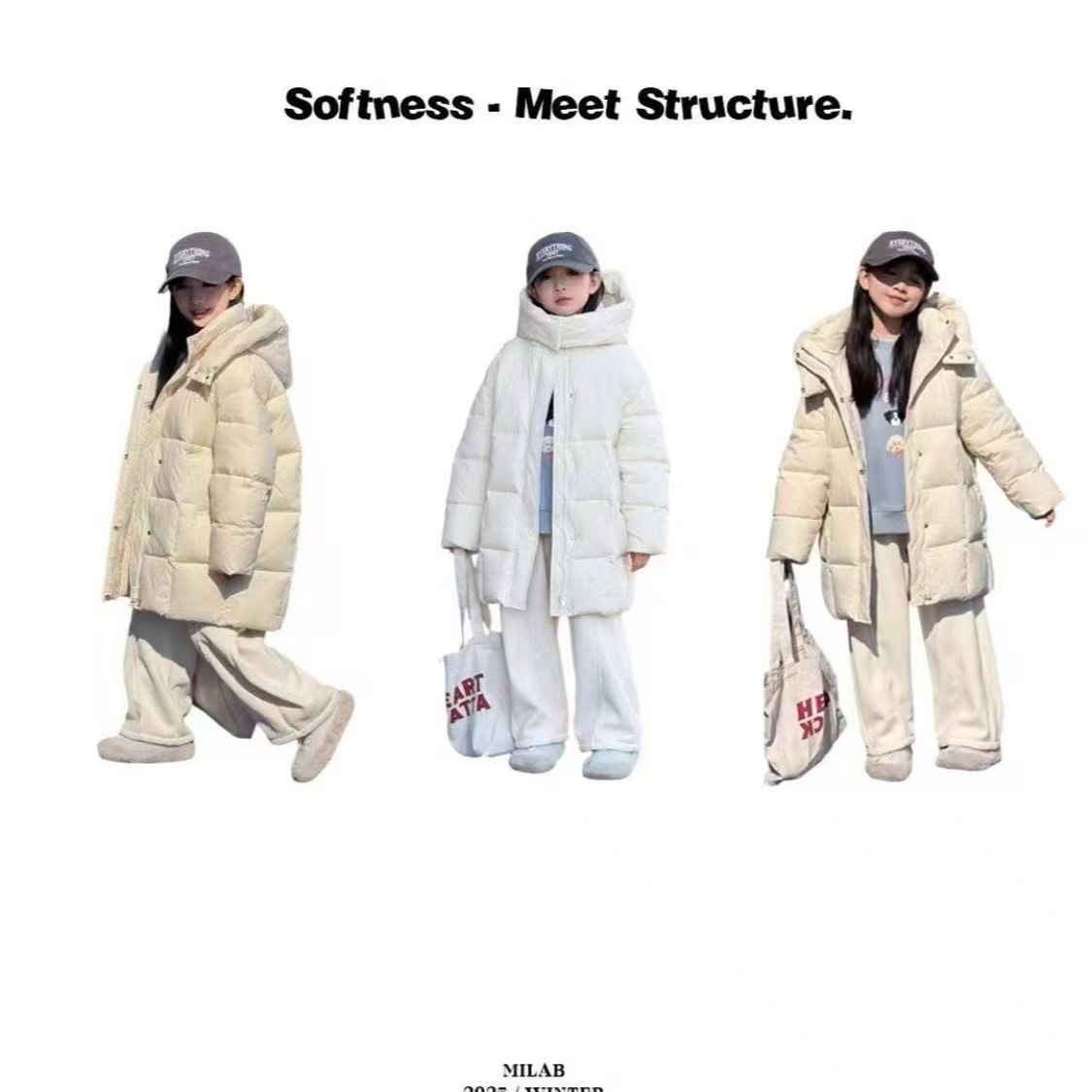 斑点狗【抠码】】儿童高端时尚休闲百搭冬季加厚连帽羽绒服