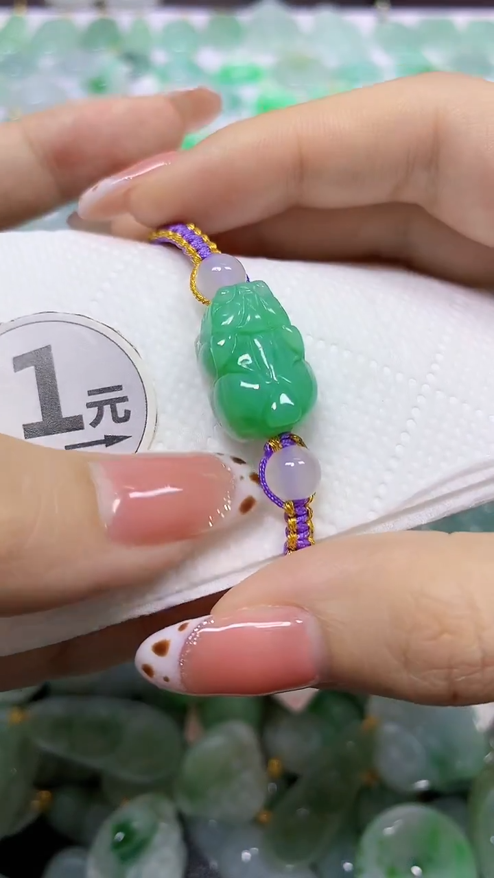 颈饰未镶嵌翡翠 天然翡翠A货