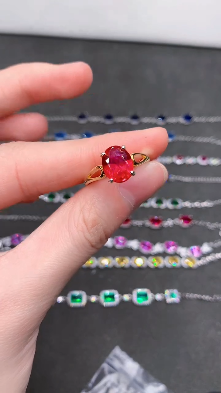 【闪购商品】红宝石戒指银S925镶嵌......