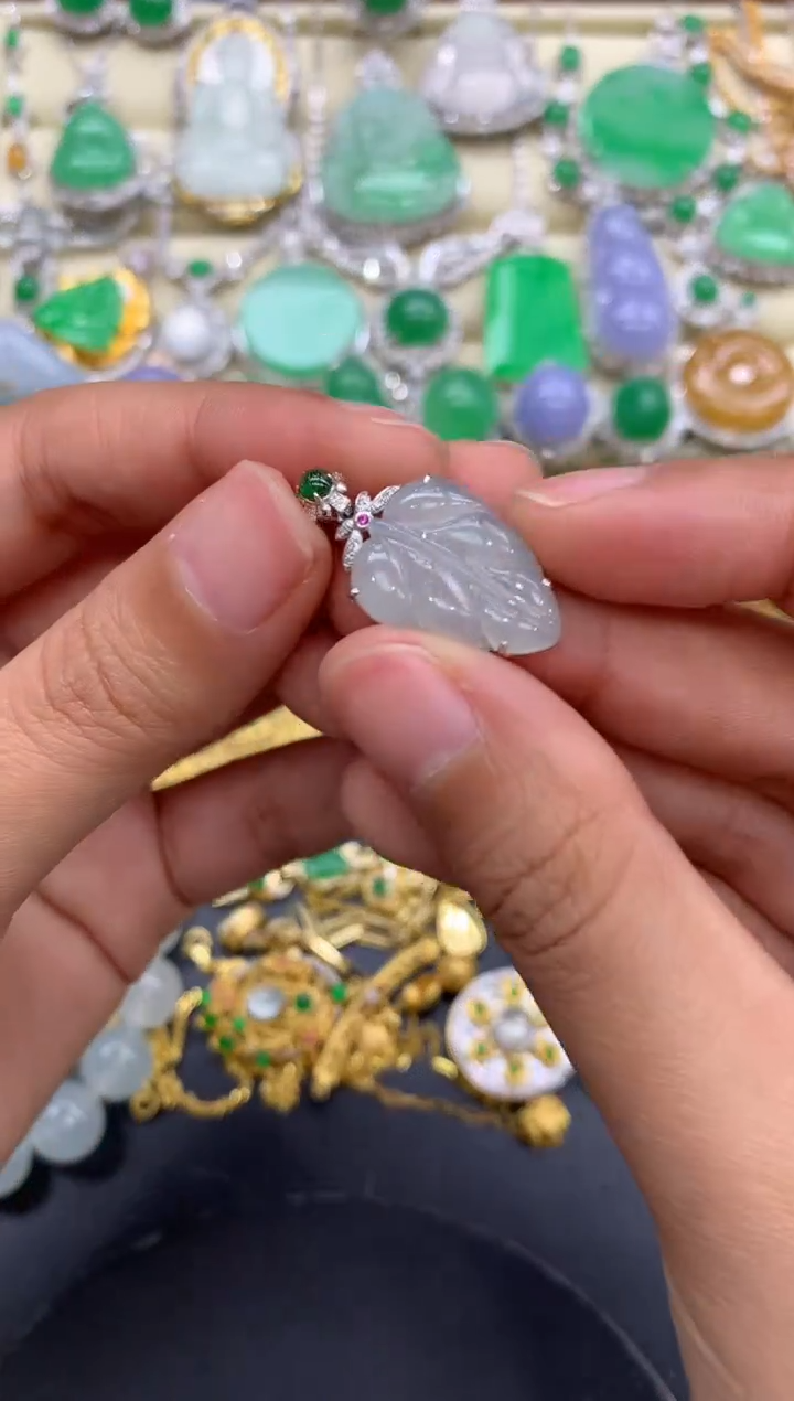 【闪购商品】翡翠颈饰18K金镶嵌189-中国好珍宝