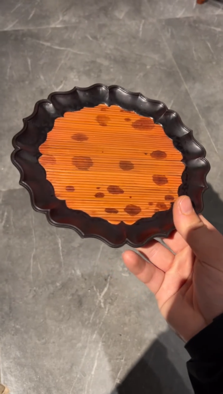 【闪购商品】扇子湘妃竹小文盘