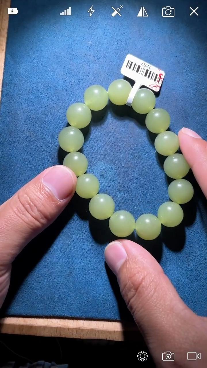 未镶嵌Q001287石英质玉圆珠手串卡14