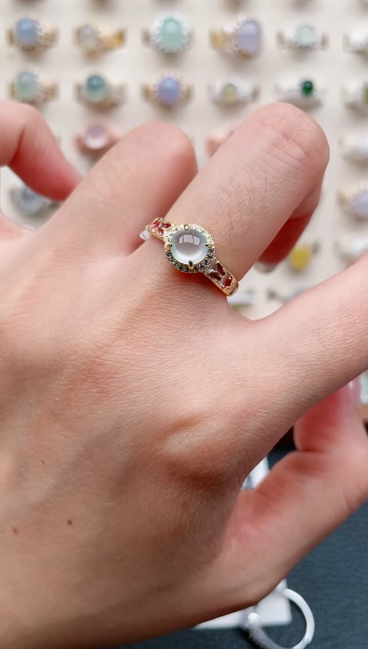 【闪购商品】翡翠戒指银S925镶嵌1111