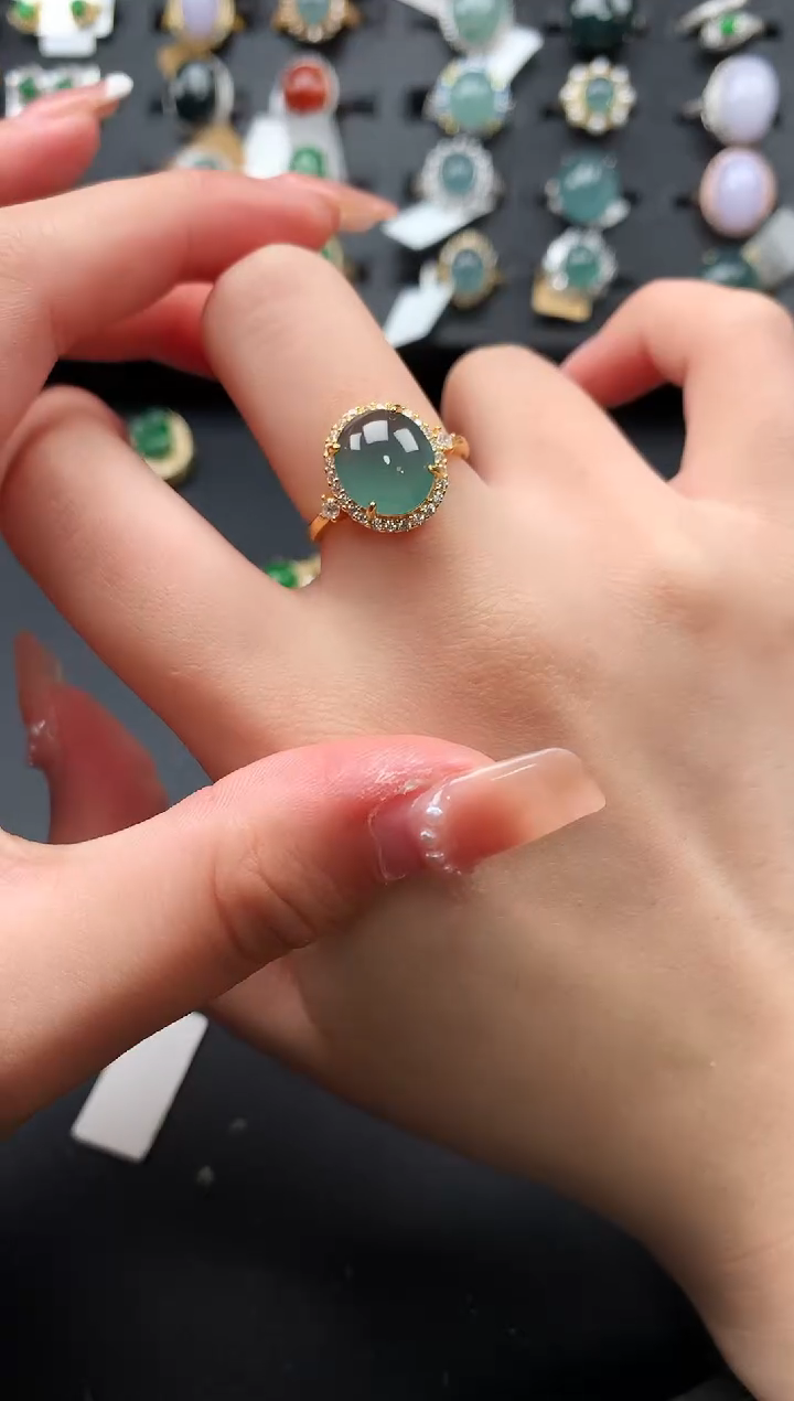 【闪购商品】翡翠戒指银S925镶嵌542141