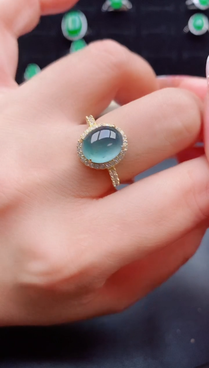 【闪购商品】翡翠戒指银S925镶嵌50800