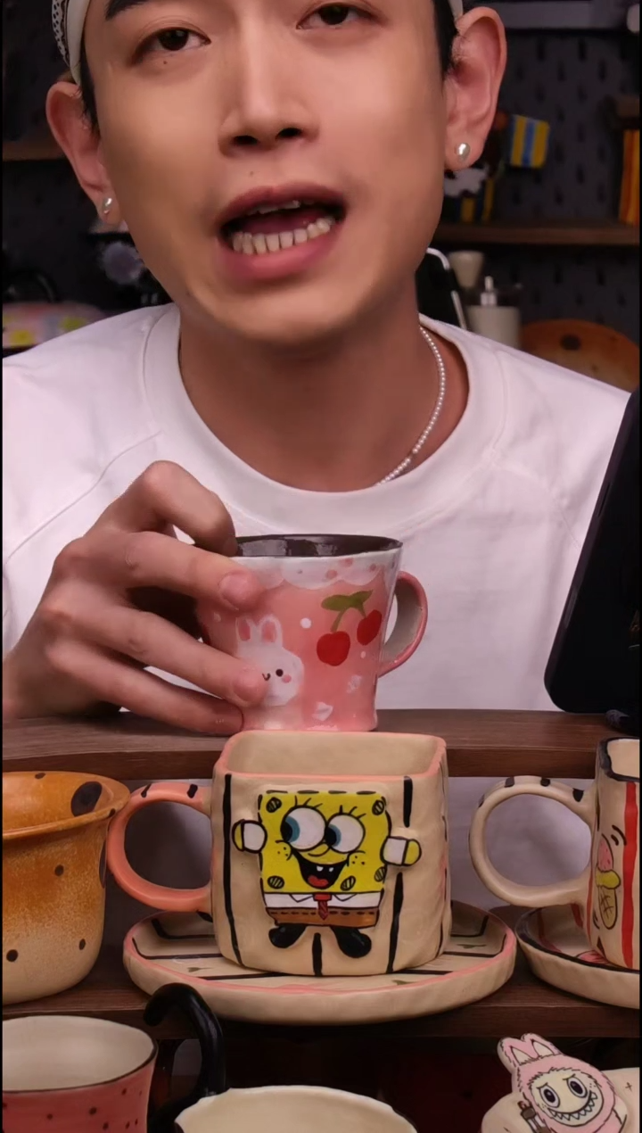 杯子景德镇可爱设计师款陶瓷