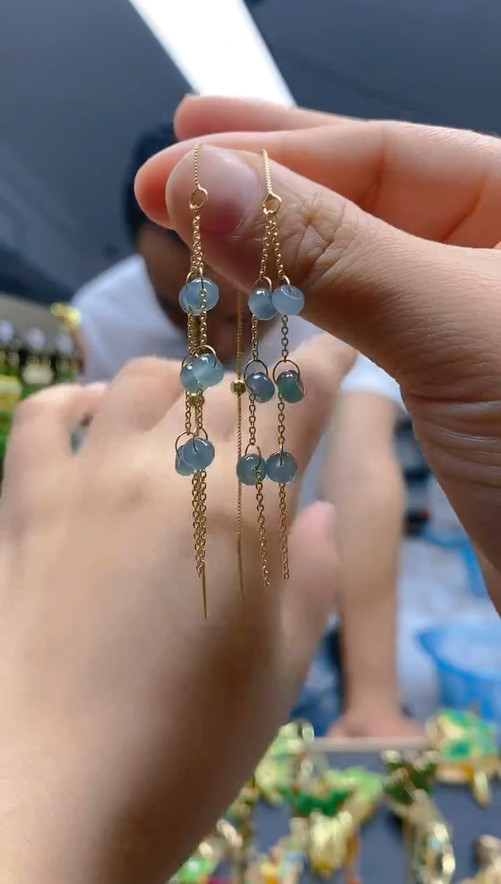 【闪购商品】翡翠耳饰合金0261翡翠耳线