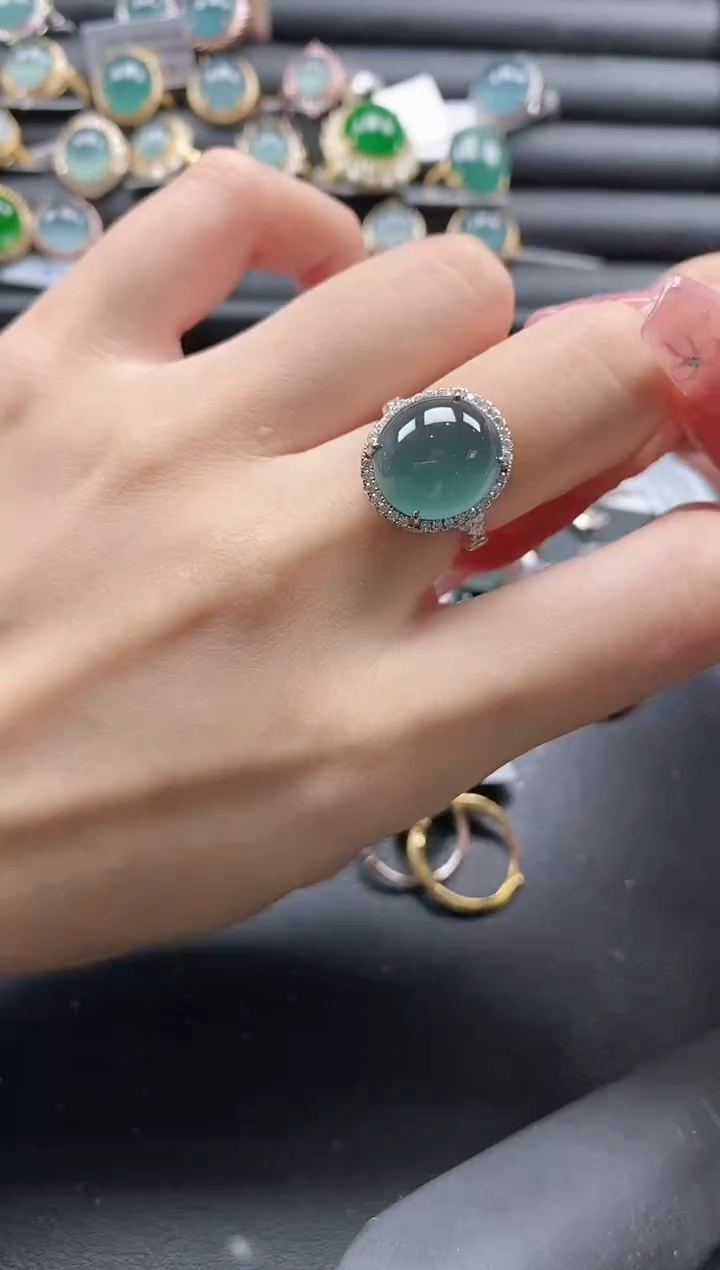 【闪购商品】翡翠戒指银S925镶嵌1111