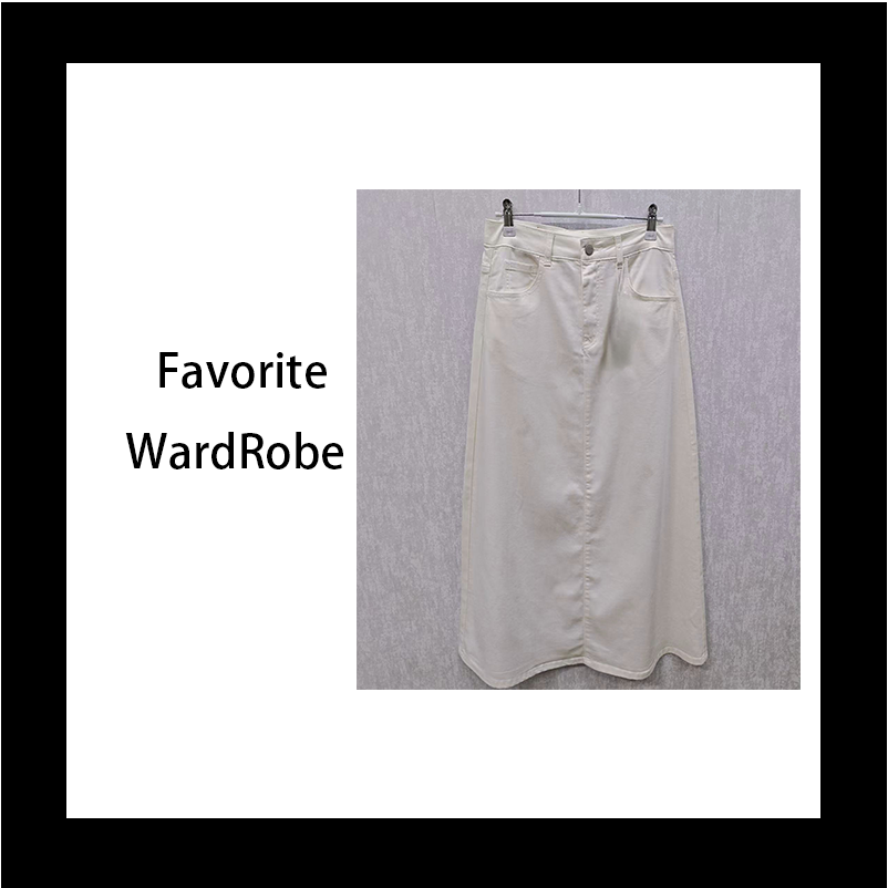 1034 JN双色牛仔半裙