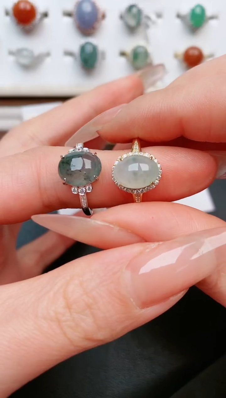 【闪购商品】翡翠戒指银S925镶嵌....