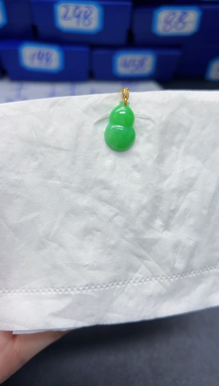 【闪购商品】翡翠颈饰18K金镶嵌Y缅料A货/支持复检/一件
