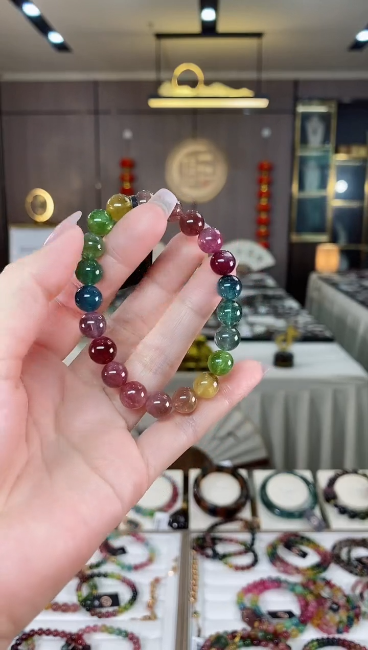 【闪购商品】碧玺单圈手串9mm+未镶嵌（多样性发一条）hon