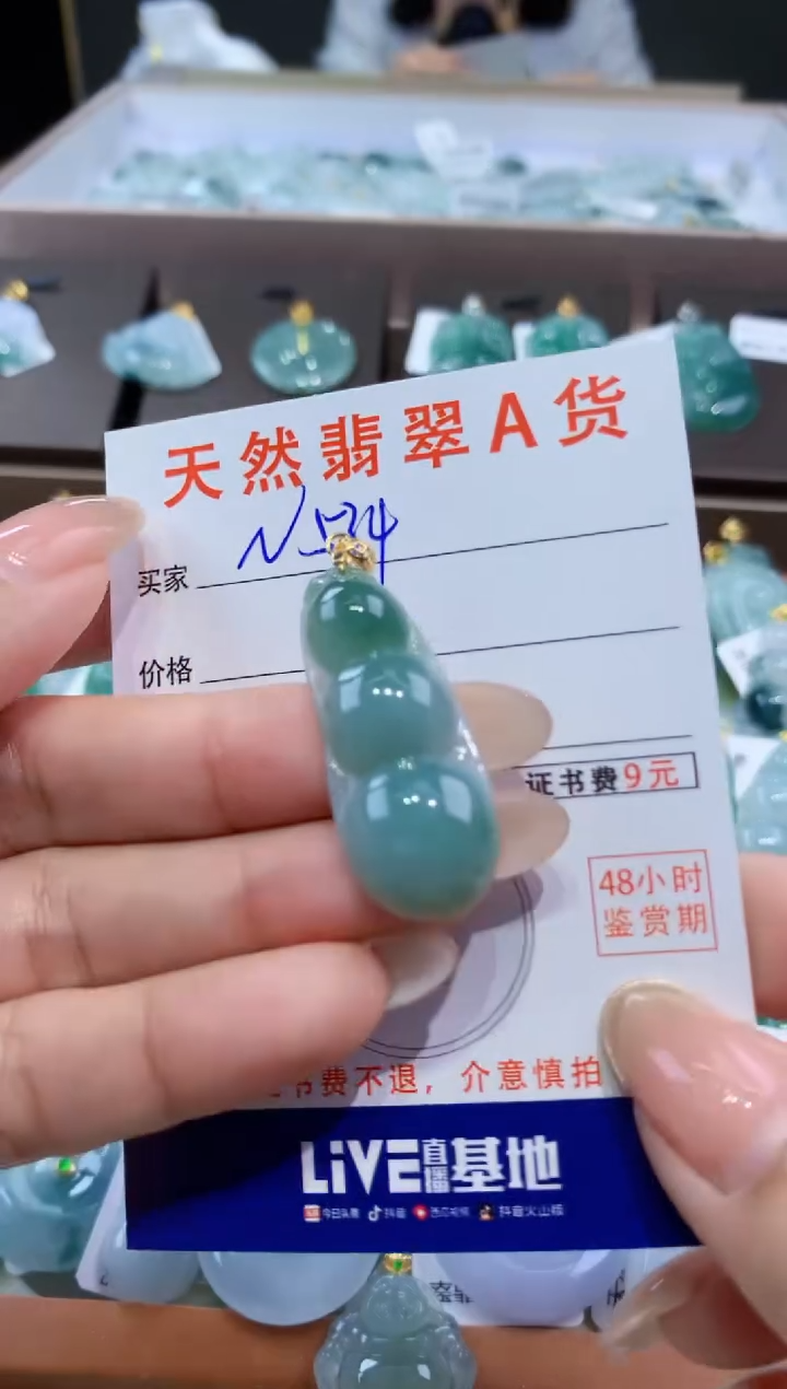 颈饰未镶嵌翡翠天然缅甸翡翠A货挂件 