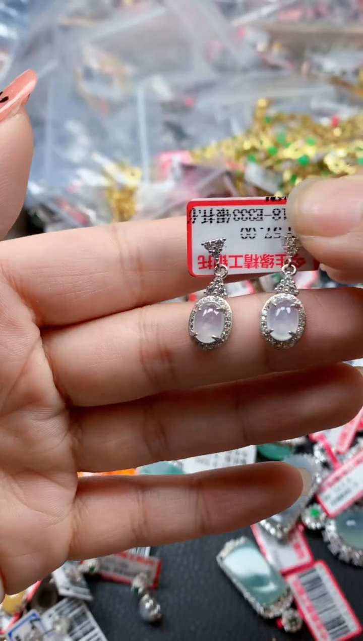 银S925镶嵌戒指翡翠天然A货缅甸翡翠