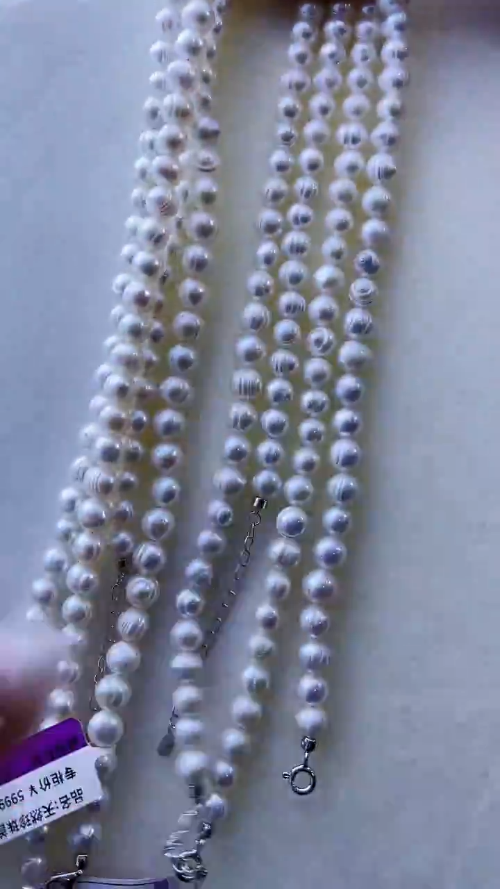 【闪购商品】淡水珍珠项链银S925镶嵌764