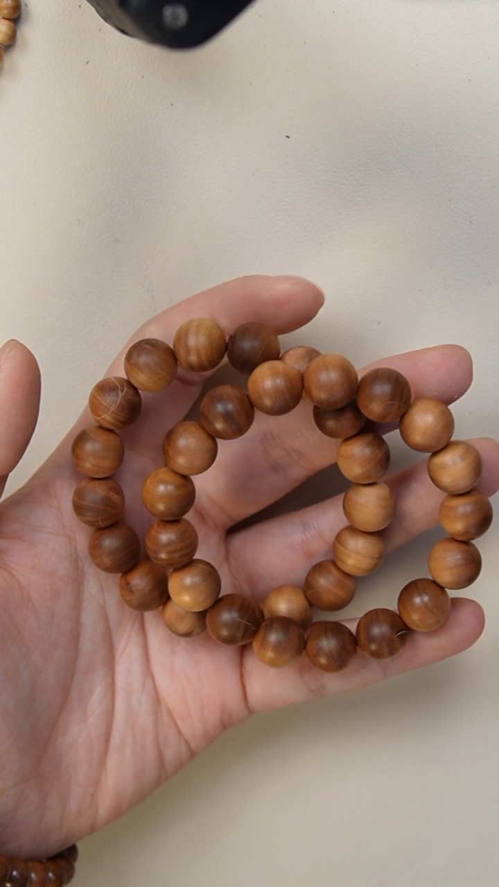 【闪购商品】檀香木手串/手链老山檀香1.2圆珠奶香单圈瑕疵