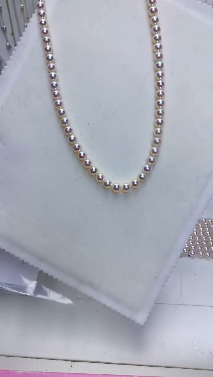 【闪购商品】海水珍珠商品银S925镶嵌6-7满珠链·NGL