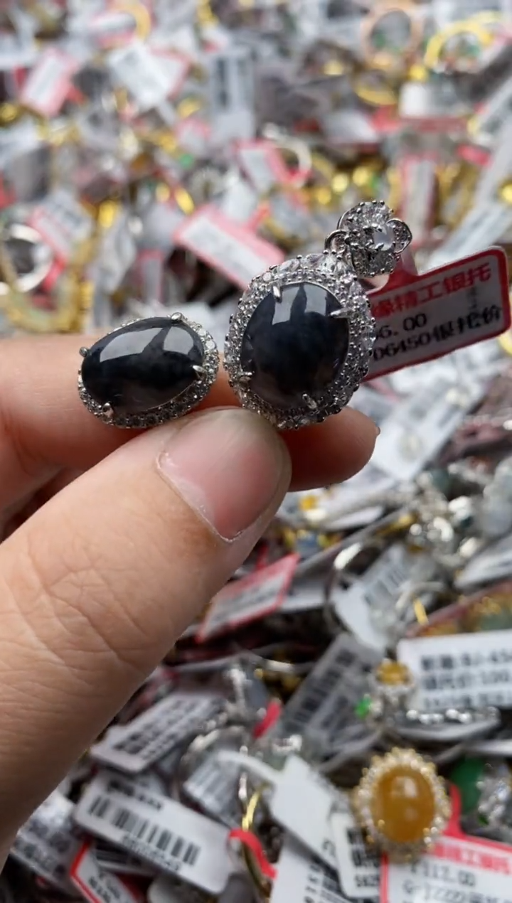 【闪购商品】翡翠戒指银S925镶嵌88888---10