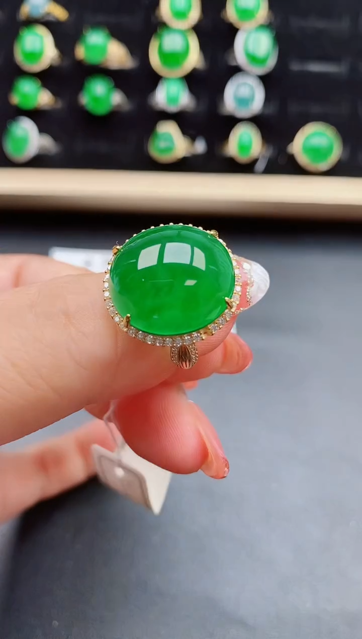 【闪购商品】翡翠戒指银S925镶嵌508050