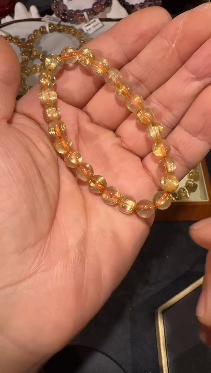 未镶嵌手串发晶SJ-497金发晶