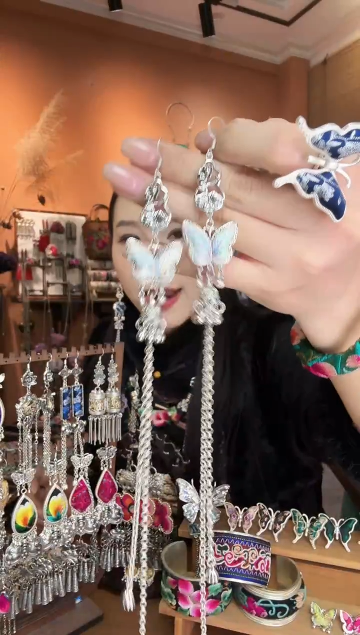 刺绣纯手工民族风耳环