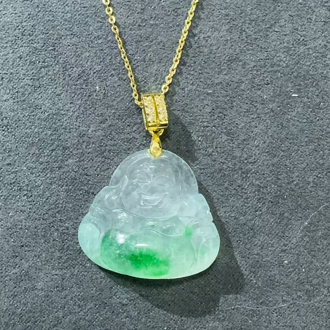 吊坠 福玺甄选绿佛吊坠8183