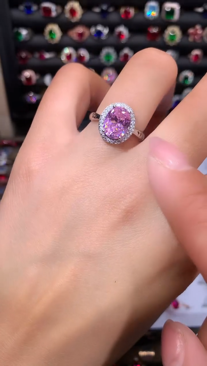 【闪购商品】蓝宝石戒指银S925镶嵌810