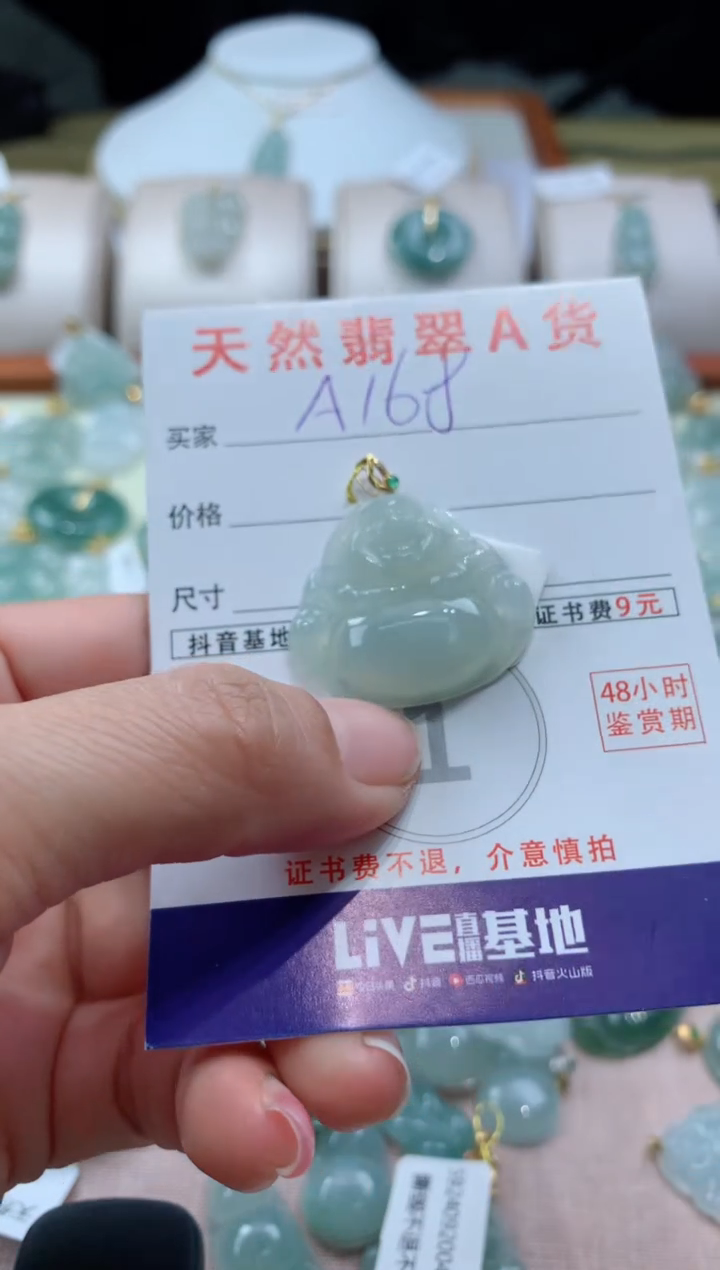 【闪购商品】翡翠颈饰未镶嵌天然A货翡翠挂件