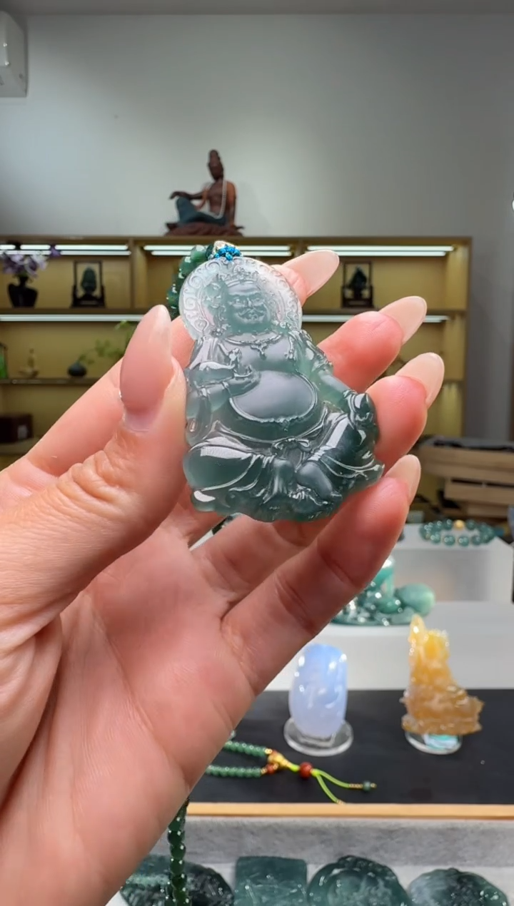 吊坠(赠链)未镶嵌翡翠财神