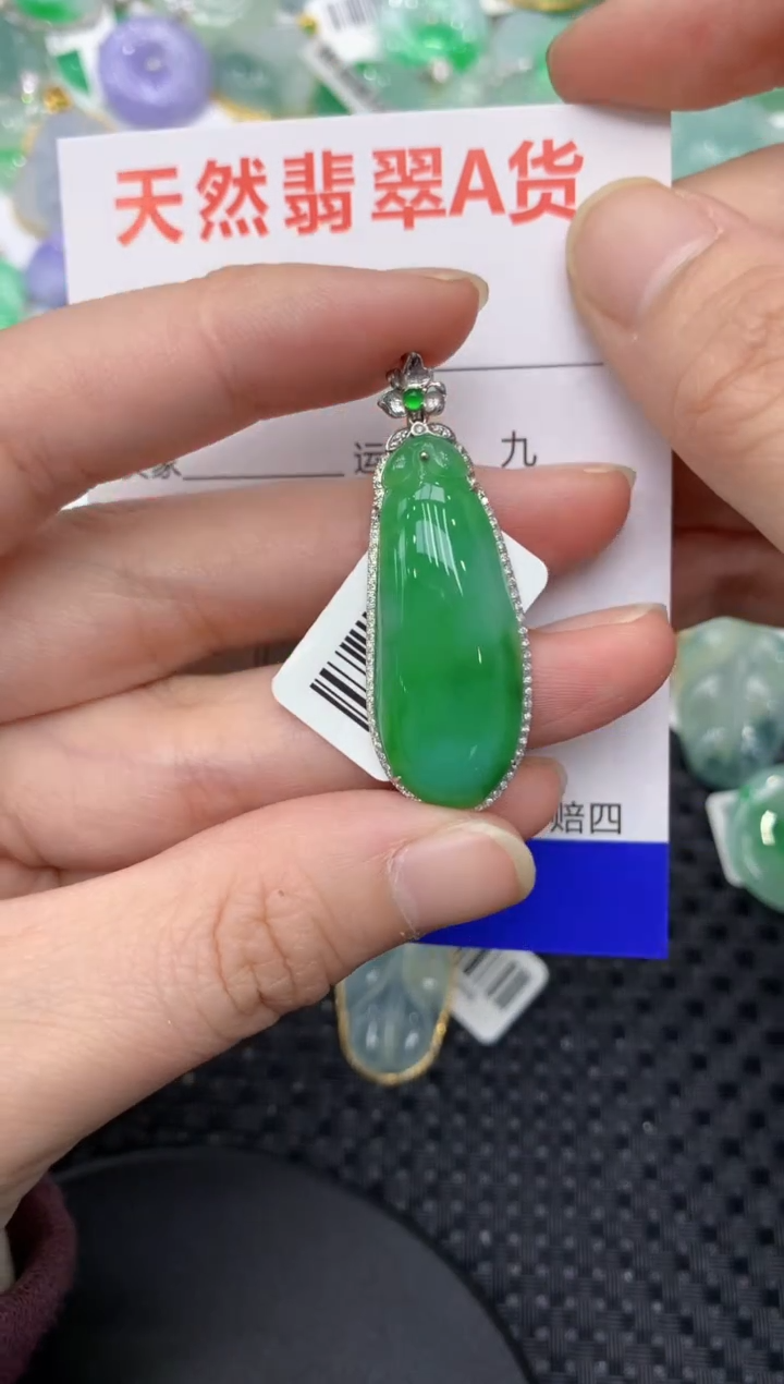 【闪购商品】翡翠颈饰18K金镶嵌1111111111