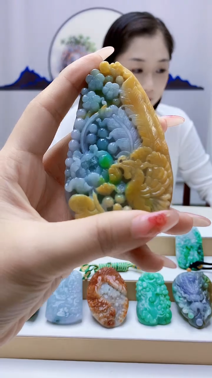 未镶嵌定制翡翠3099ty-毛货挂件142