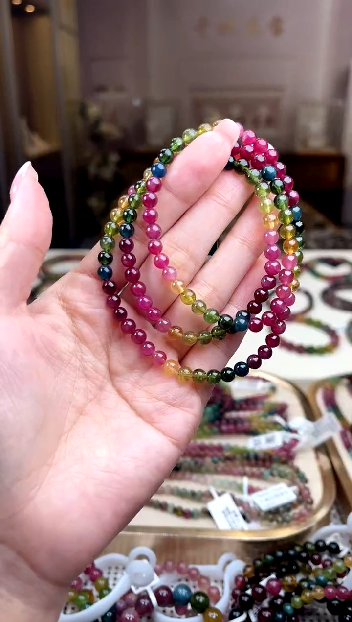 【闪购商品】碧玺/未镶嵌5mm+碧玺多圈多样性发货