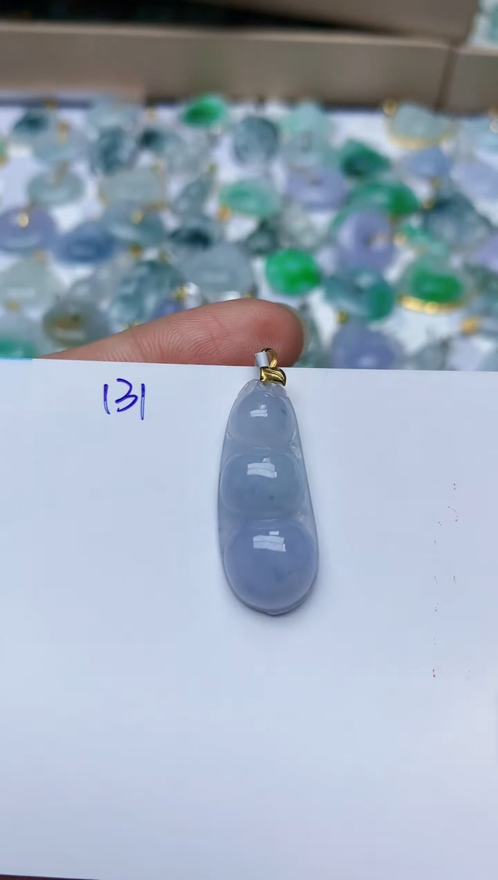 【闪购商品】翡翠颈饰18K金镶嵌天然翡翠A货  