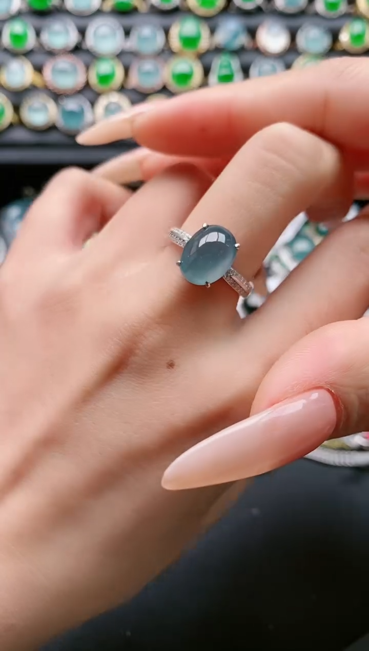 【闪购商品】翡翠戒指银S925镶嵌1111111