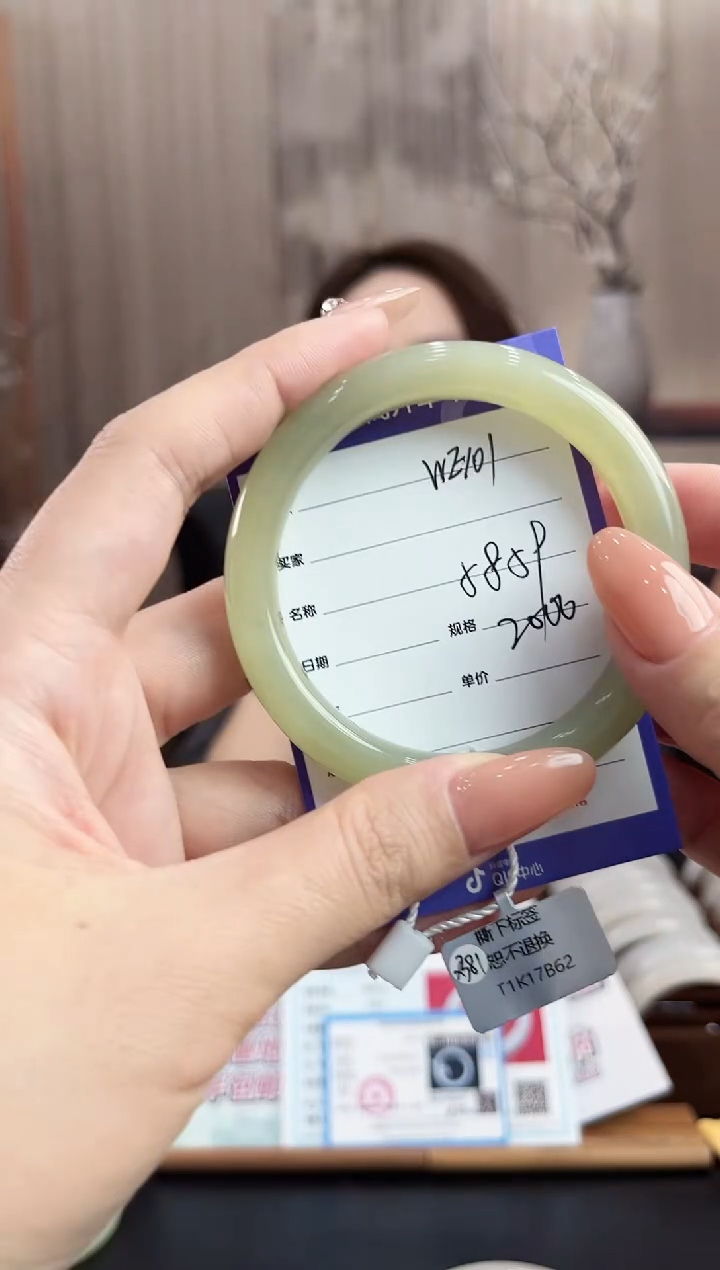 未镶嵌手镯和田玉WE101微色差