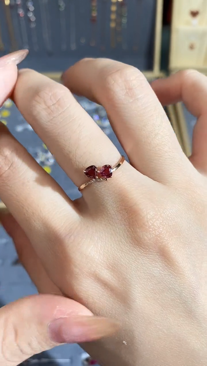 【闪购商品】碧玺戒指18K金镶嵌戒指