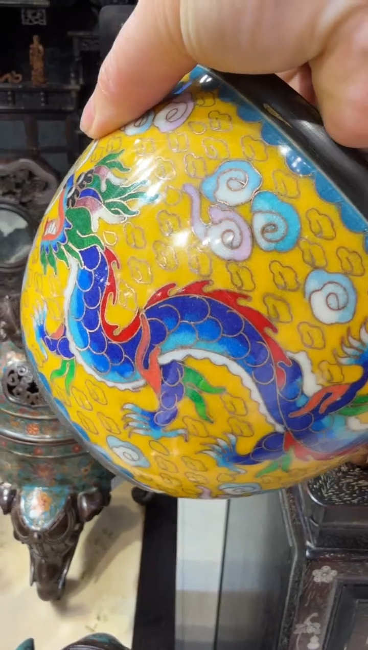 木珐琅彩黄大缸680.8888