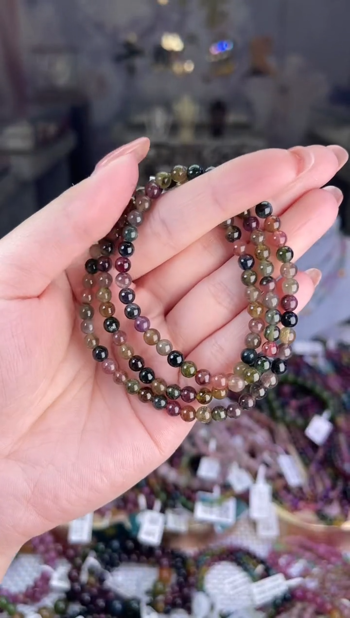 【闪购商品】碧玺/未镶嵌4mm+碧玺多圈多样性发货