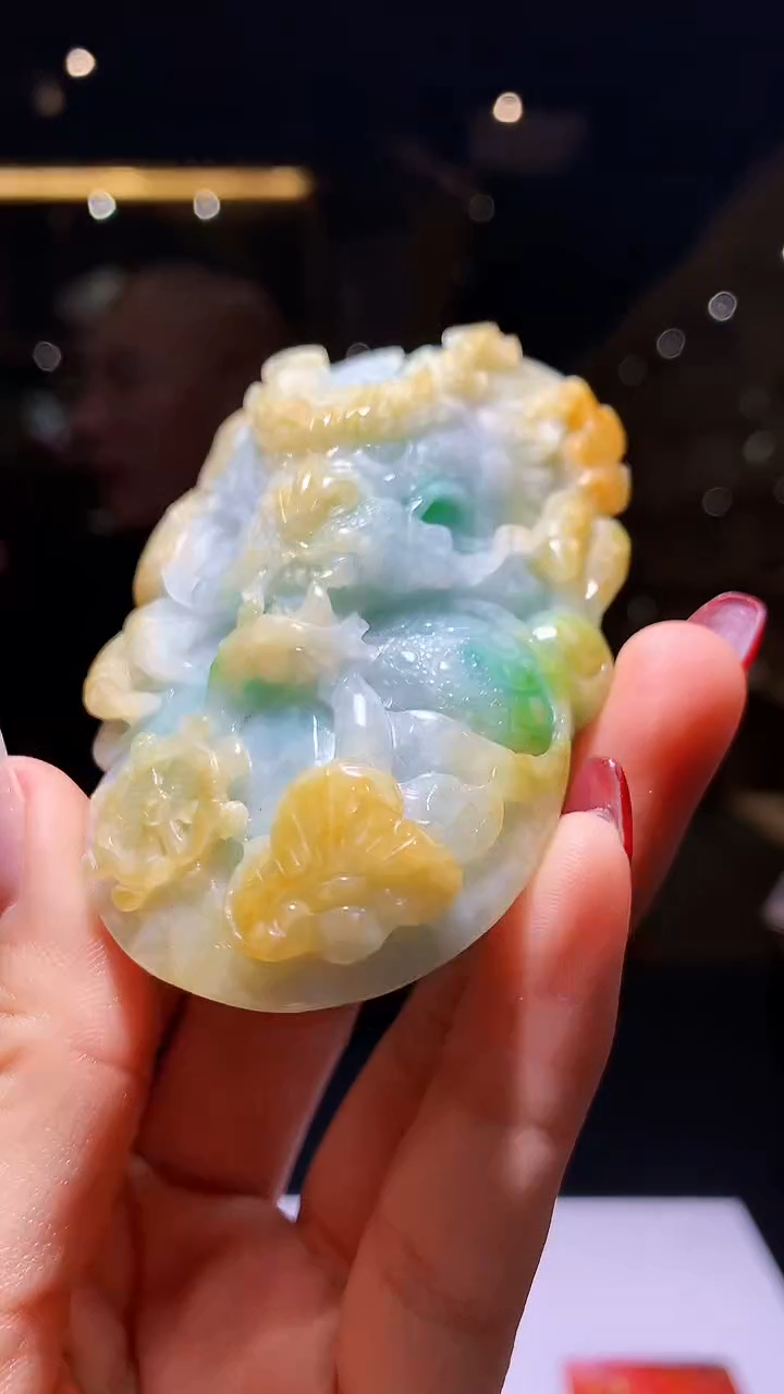 【闪购商品】定制翡翠未镶嵌1004hm-毛货挂件40