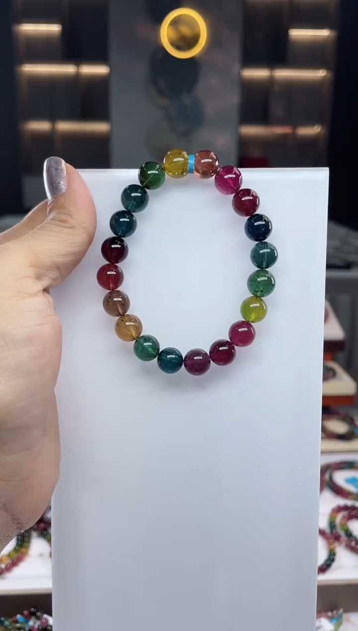 单圈手串未镶嵌碧玺（多样性发一条）Q