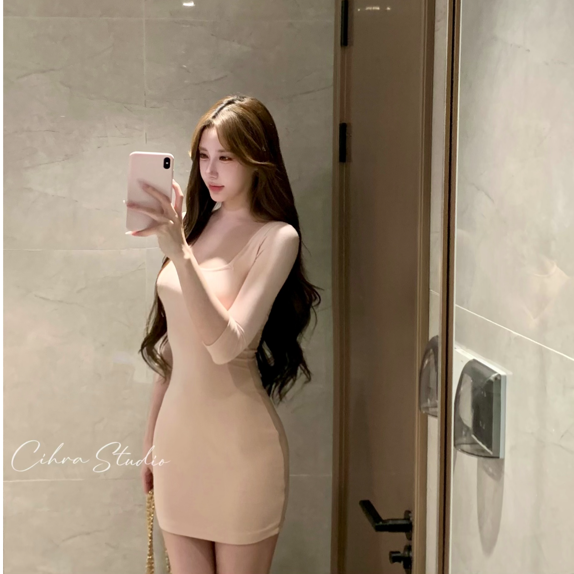 Cihra 2店【纯欲美神】纯欲风镂空露背蕾丝拼接包臀连衣裙