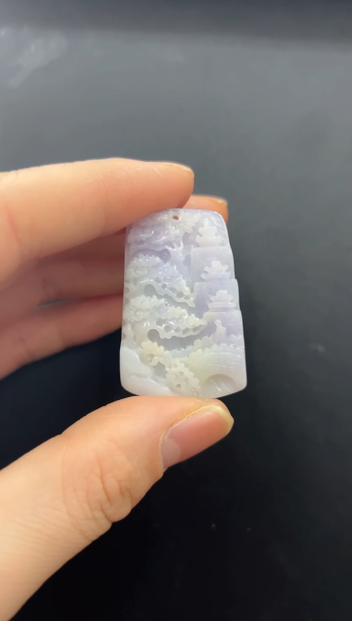 【闪购商品】翡翠颈饰未镶嵌山水吊坠-511448