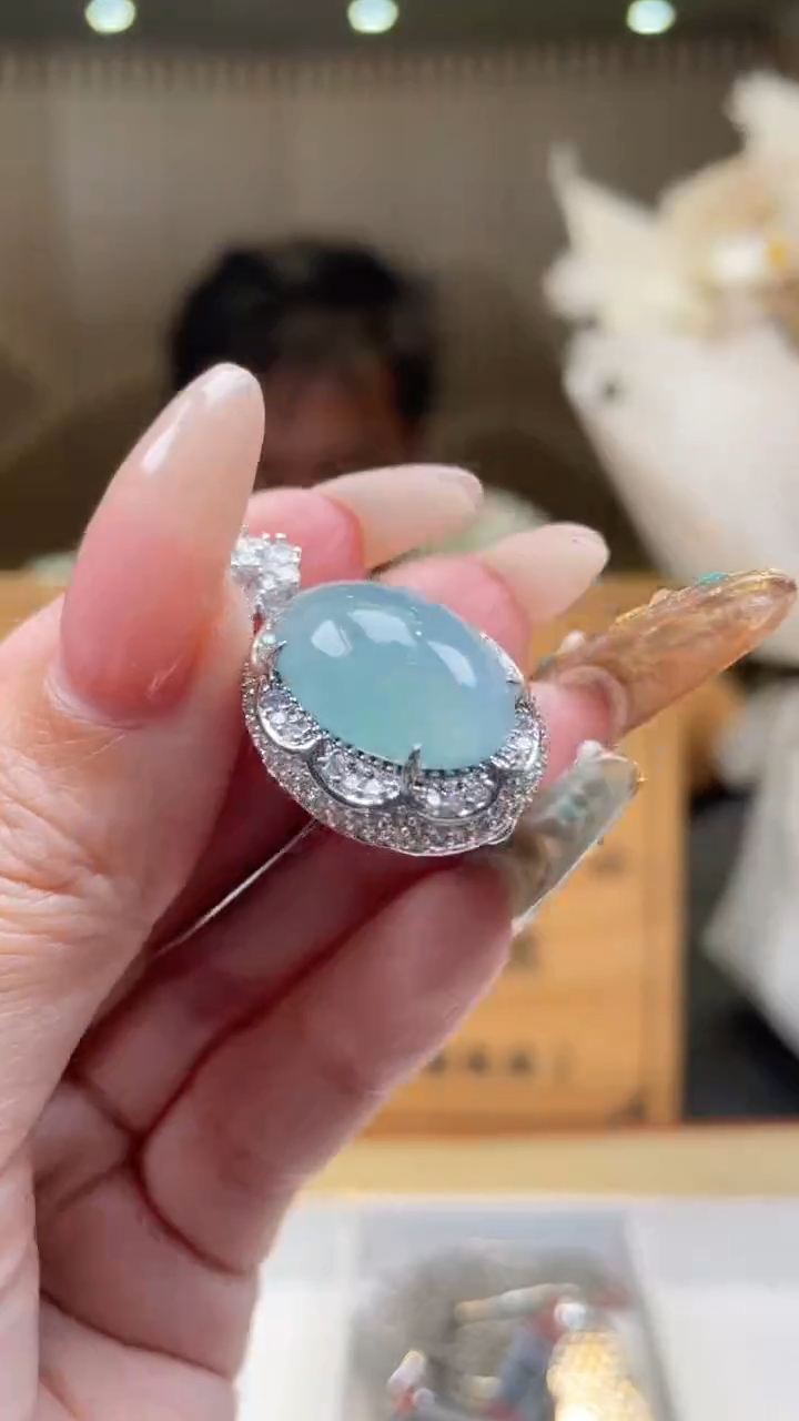 翡翠未镶嵌颈饰            *523