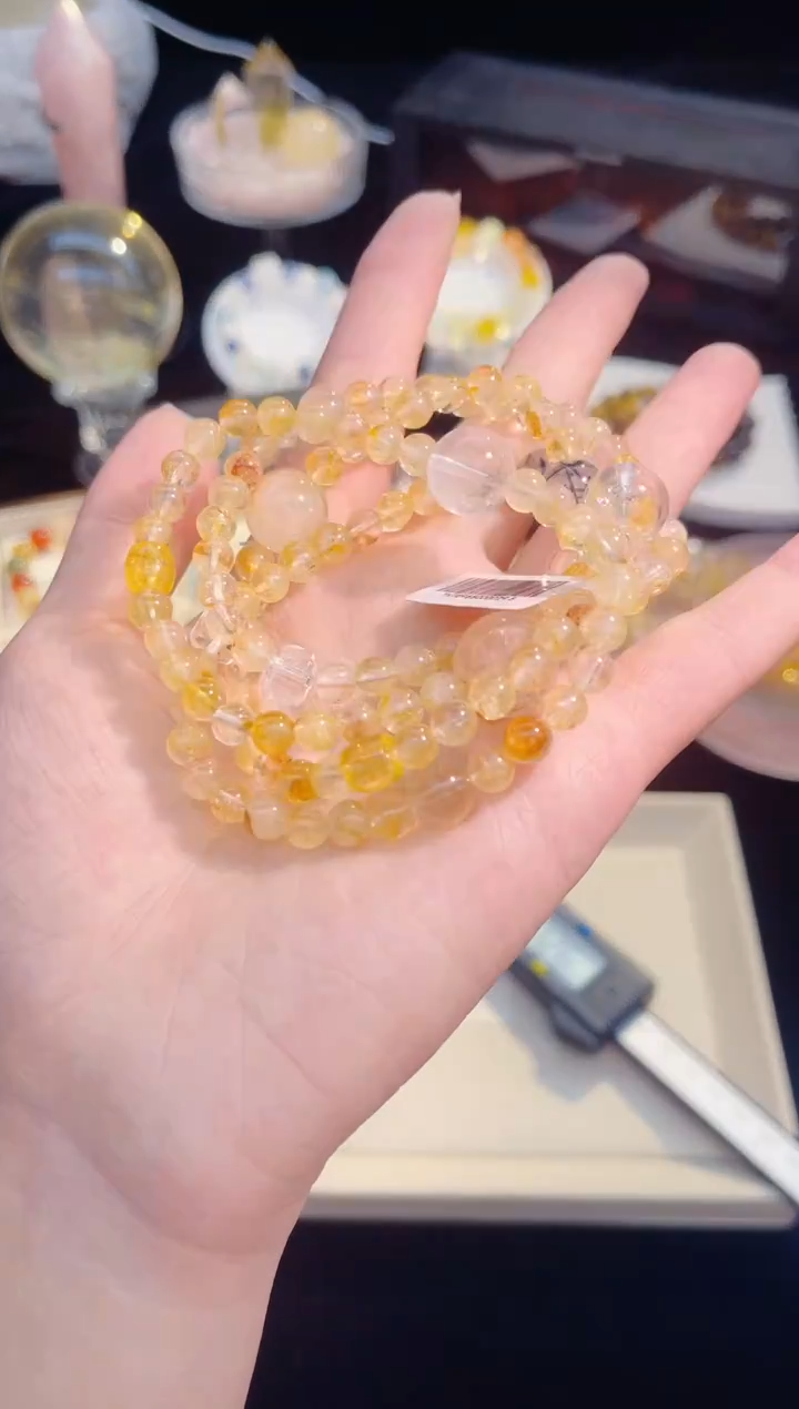 未镶嵌手串水晶双圈胶花