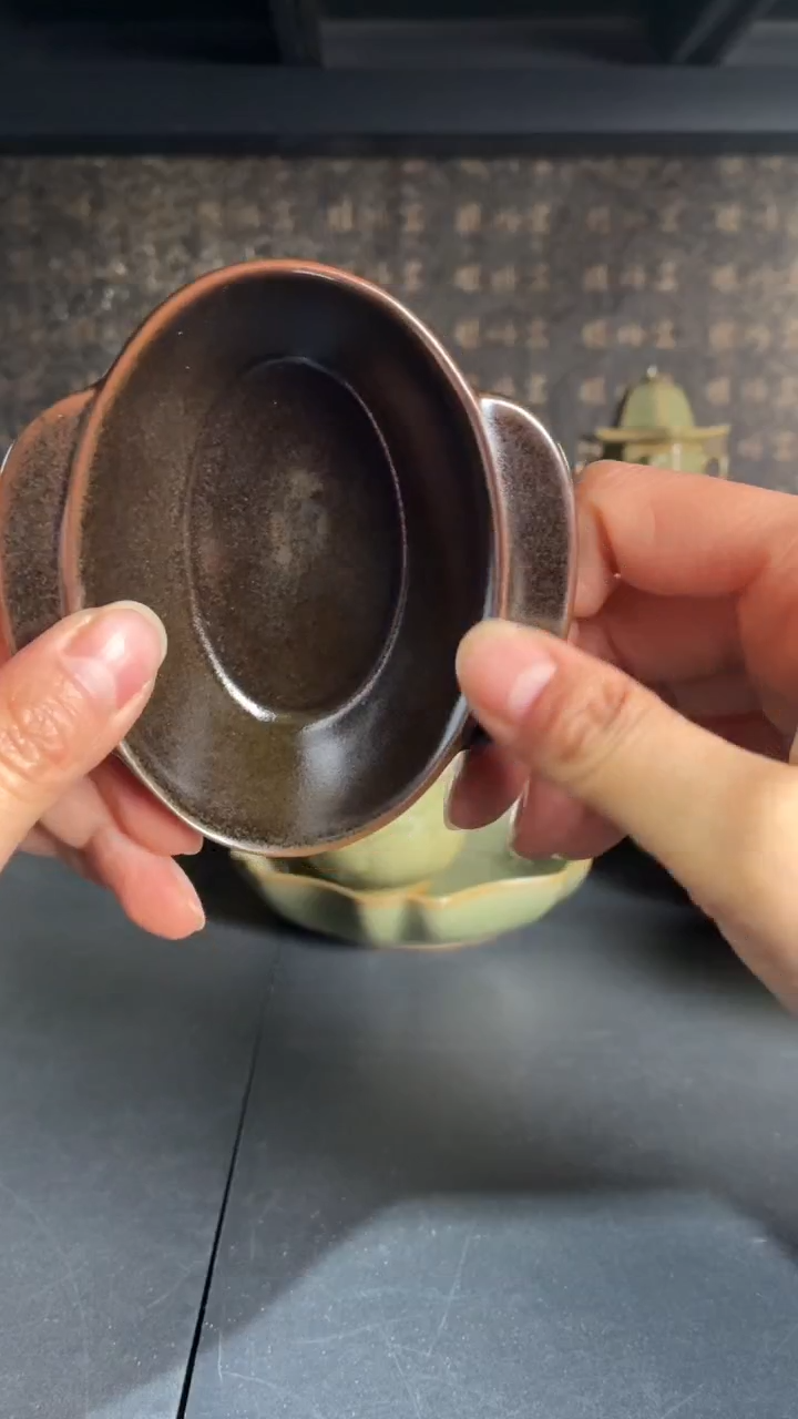 耀州窑仰山茶叶沫耳杯299