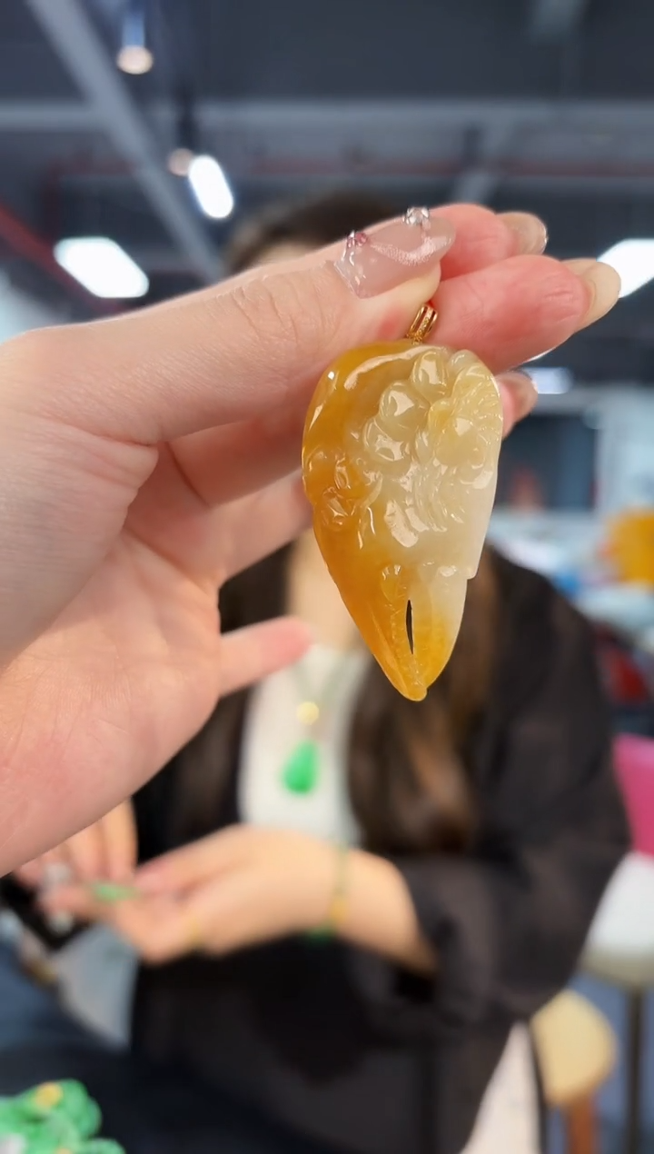 【闪购商品】翡翠颈饰18K金镶嵌缅料A货/支持复检/一件