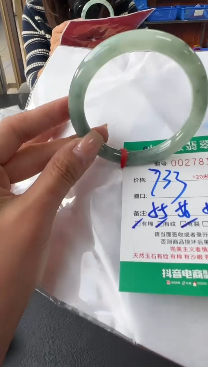 未镶嵌手镯翡翠A货手镯/微瑕