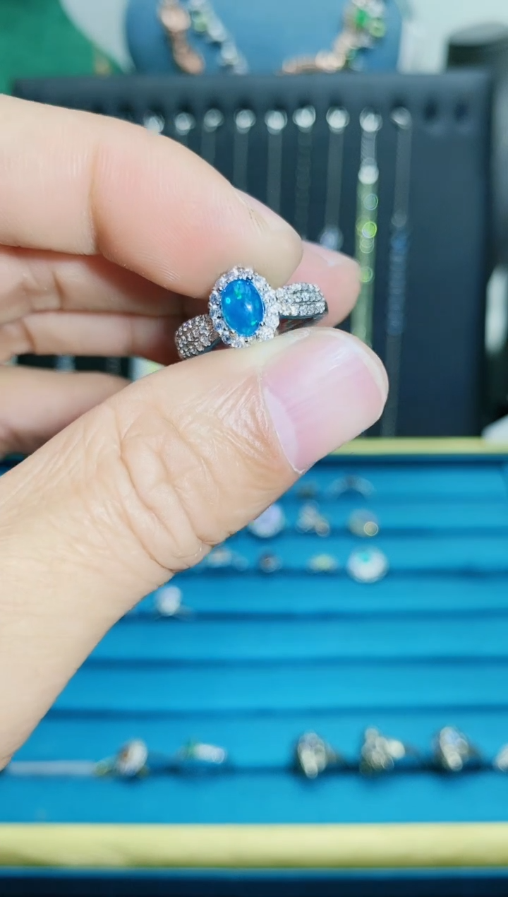 【闪购商品】欧泊戒指银S925镶嵌11121