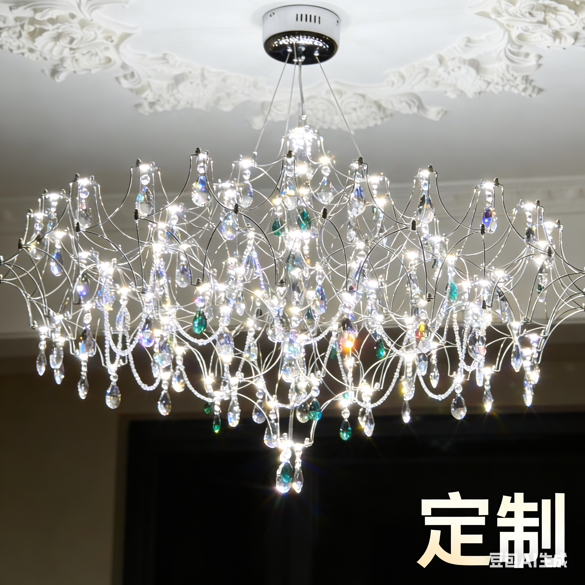 【专属定制】满天星轻奢简约水晶吊灯可定制可出效果图500代金券